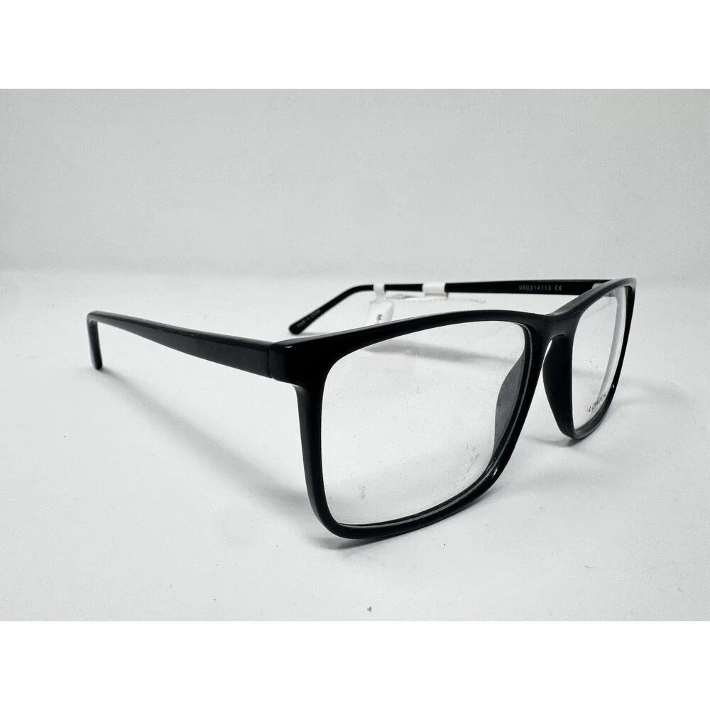 London Fog LF108 Black Crystal Eyeglass Frames New Old Stock 57-16-145